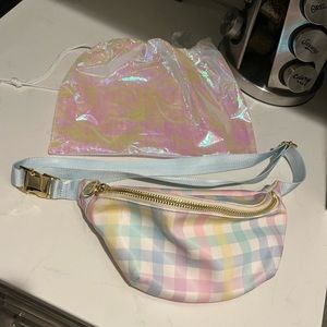 Stoney Clover LN rainbow gingham Fanny pack